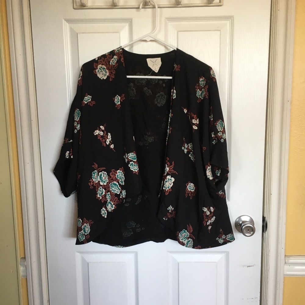 Black silky cardigan